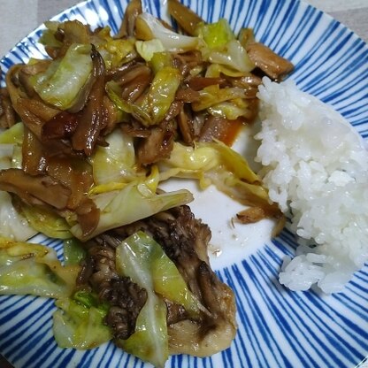 舞茸が好きなので野菜炒めにはいつも使います。焼肉のタレで味付けも簡単ですね。